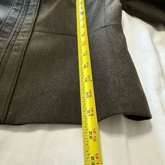 NTW Talbots Jacket Italian Flannel Wool Full Zip Dark Green Size 0P Lined - Picture 10 of 11